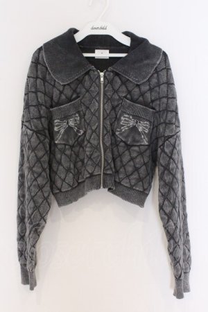 画像: merry jenny / ストーンウォッシュニットカーディガン  グレー O-26-03-21-1020-LO-TO-IG-OS