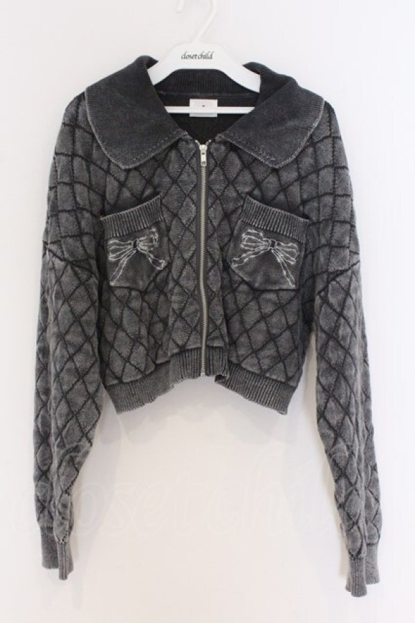 画像1: merry jenny / ストーンウォッシュニットカーディガン  グレー O-26-03-21-1020-LO-TO-IG-OS (1)