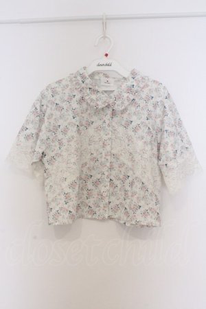 画像: merry jenny / flowerレースブラウス  アイボリー O-26-03-21-1022-LO-BL-IG-OS