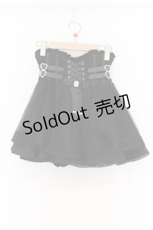 画像: LIZ LISA / レースアップコルセットライクスカパン 0 クロ O-26-03-21-1026-LO-PA-OW-OS