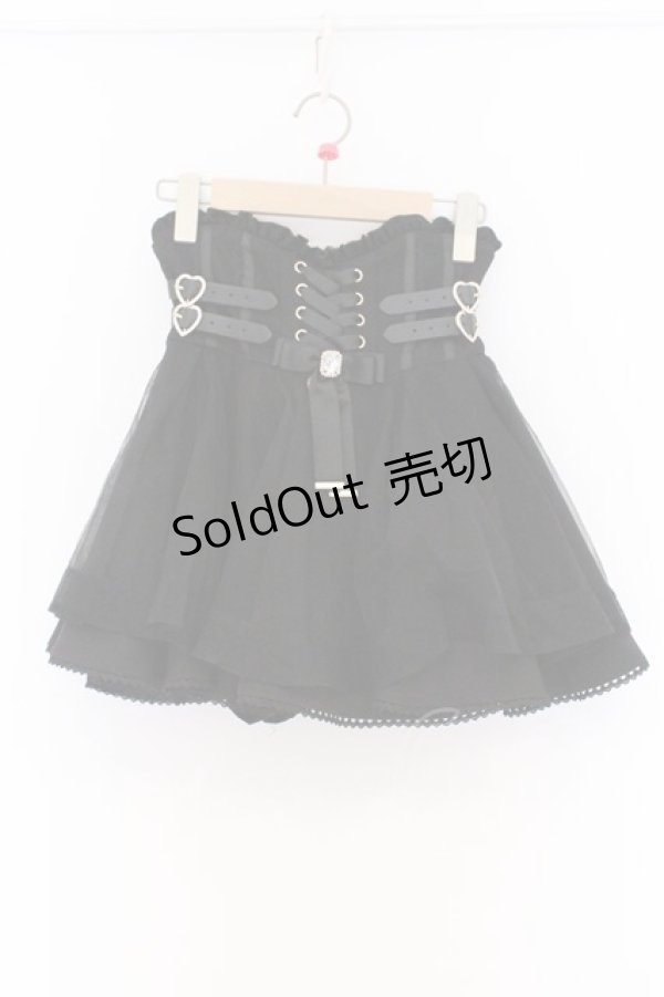 画像1: LIZ LISA / レースアップコルセットライクスカパン 0 クロ O-26-03-21-1026-LO-PA-OW-OS (1)