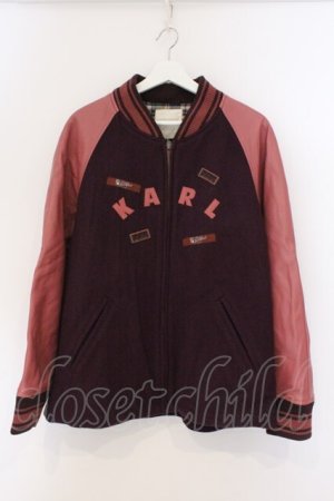 画像: Karl Helmut / メルトン×ラムレザー切り替えブルゾン  バーガンディ O-26-03-21-062-EL-JA-IG-OS