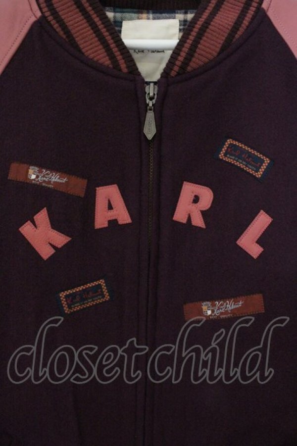 画像2: Karl Helmut / メルトン×ラムレザー切り替えブルゾン  バーガンディ O-26-03-21-062-EL-JA-IG-OS (2)