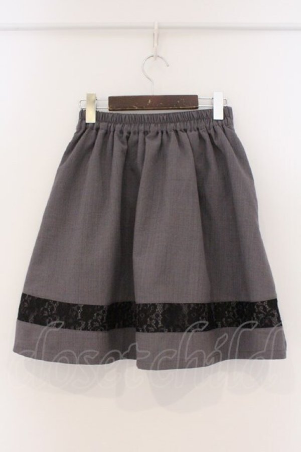 画像3: axes femme / レース切替タックキュロット M グレー×クロ O-26-03-21-066-AX-PA-IG-OS (3)