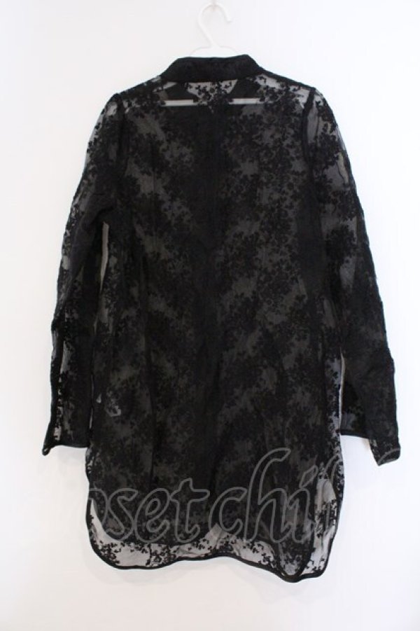 画像3: axes femme kawaii / シースルーチャイナブラウス M クロ O-26-03-21-067-AX-BL-IG-OS (3)