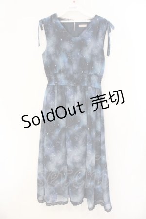 画像: axes femme POETIQUE / 夏の星座シフォンワンピース  ネイビー O-26-03-21-071-AX-OP-IG-OS