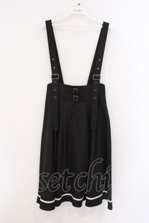 画像: axes femme / ベルト風サス付スカート  クロ O-26-03-21-076-AX-SK-IG-OS