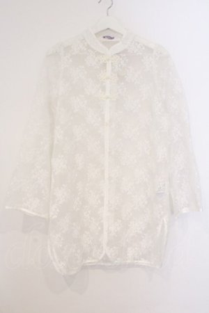 画像: axes femme kawaii / シースルーチャイナブラウス  シロ O-26-03-21-081-AX-BL-IG-OS