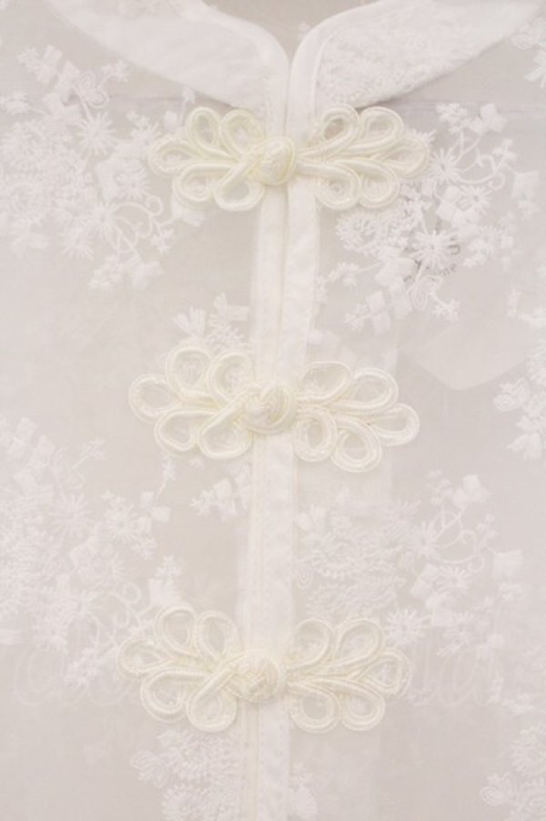 画像2: axes femme kawaii / シースルーチャイナブラウス  シロ O-26-03-21-081-AX-BL-IG-OS (2)