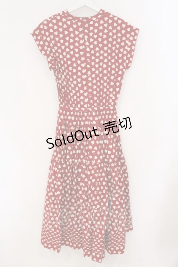 画像4: WONDERFUL WORLD / ハート柄ノースリーブワンピース  アカ O-26-03-21-007-LO-OP-IG-OS (4)