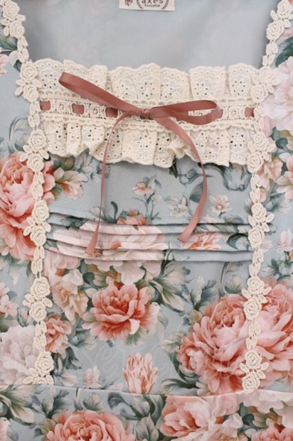 画像2: axes femme / ブルームフラワー柄ワンピース F ミント O-26-03-21-083-AX-OP-IG-OS (2)