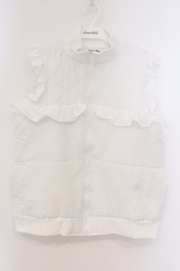 画像1: Fickle Bebe / フリルパディングベスト  シロ O-26-03-21-084-0-TO-IG-OS (1)