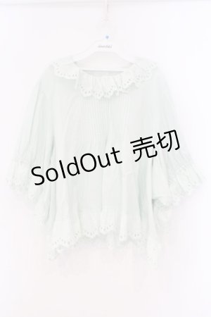 画像: PINK HOUSE / スカラップレース使いブラウス【お直しあり】  ミント O-26-03-21-008-LO-BL-IG-OS