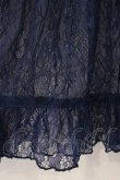 画像4: ATELIER PIERROT / Shirring Princess Sleeve Blouse-Lace-  ネイビー O-26-03-21-086-EL-BL-IG-OS (4)