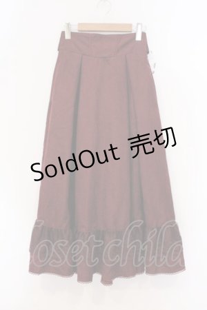 画像: Kurumi Collaboration / TT*KRミジンコールLSK ノエル・ド・メモワール スカート M ワイン O-26-03-21-087-GO-SK-IG-OS