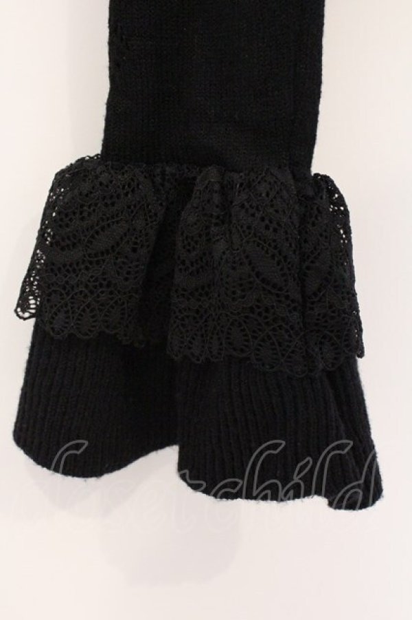 画像3: Chalmiere / クロス透かし編みニットカーデ M クロ O-26-03-21-089-0-TO-OW-OS (3)