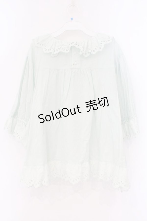 画像3: PINK HOUSE / スカラップレース使いブラウス【お直しあり】  ミント O-26-03-21-008-LO-BL-IG-OS (3)