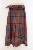画像1: MILK / TEDDY CHECK ロングスカート  ピンク×ブラウン O-26-03-21-091-ML-SK-OW-OS (1)