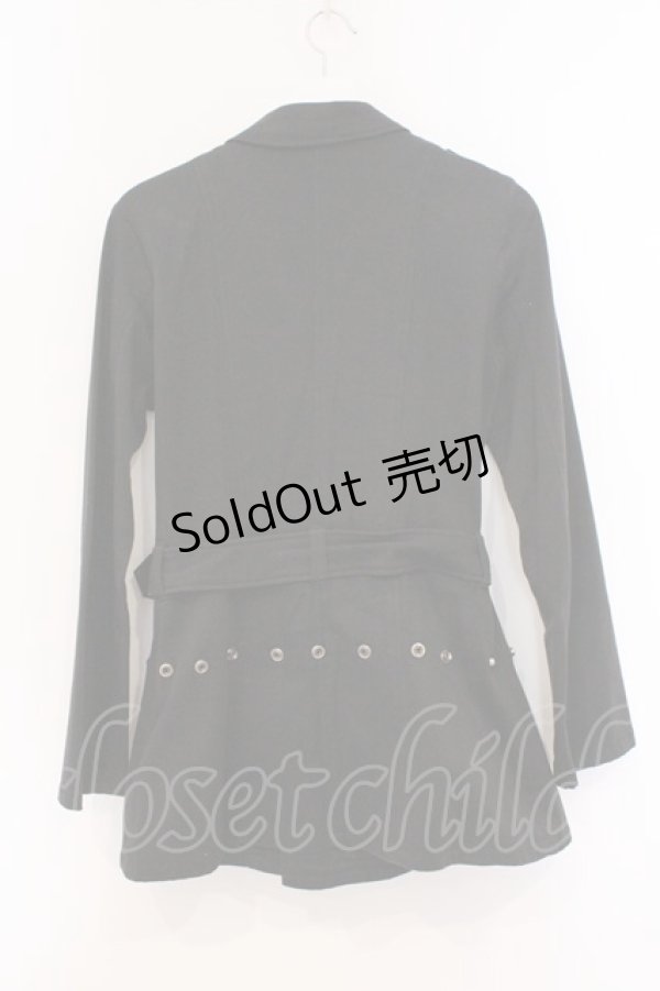 画像5: BPN / スナップ配色ライダースジャケット【※状態難※】 M ブラック O-26-03-21-092-GO-JA-OW-OS (5)