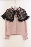画像1: Secret Honey / レースケープブラウス 2 ピンク×クロ O-26-03-21-094-CA-BL-OW-OS (1)