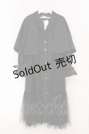 画像: axes femme POETIQUE / ケープチュールトレンチコート M クロ O-26-03-21-096-AX-CO-IG-OS