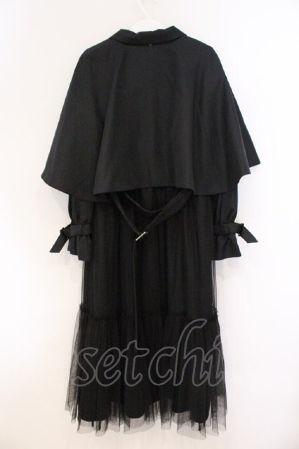 画像4: axes femme POETIQUE / ケープチュールトレンチコート M クロ O-26-03-21-096-AX-CO-IG-OS (4)