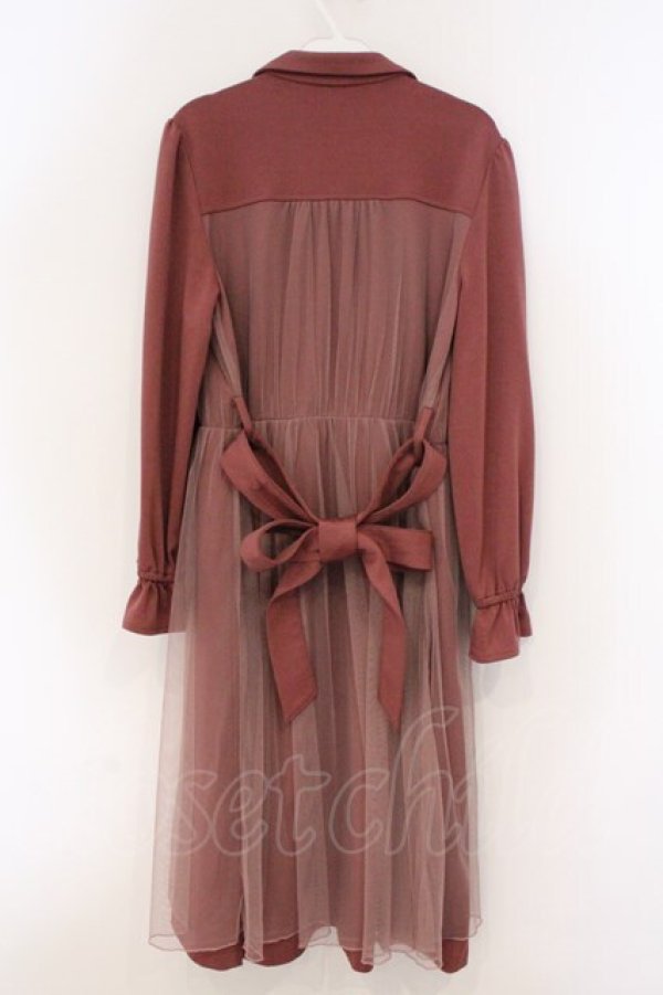 画像3: axes femme / チュール重ねコーディガン F ピンク O-26-03-21-097-AX-TO-IG-OS (3)