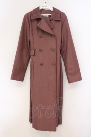 画像: axes femme / サイドプリーツロングコート L ピンク O-26-03-21-098-AX-CO-IG-OS