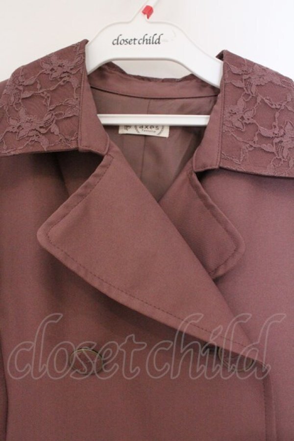 画像2: axes femme / サイドプリーツロングコート L ピンク O-26-03-21-098-AX-CO-IG-OS (2)