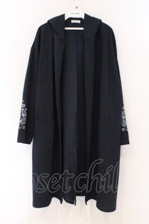 画像: axes femme / 袖刺繍コーデイガン F ネイビー O-26-03-21-101-AX-TO-IG-OS