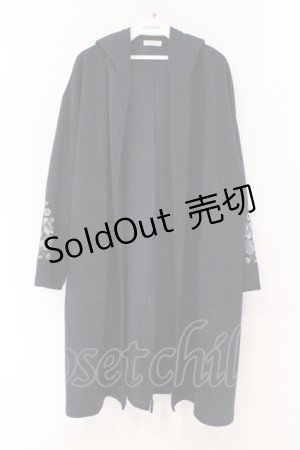 画像: axes femme / 袖刺繍コーデイガン F ネイビー O-26-03-21-101-AX-TO-IG-ZT558