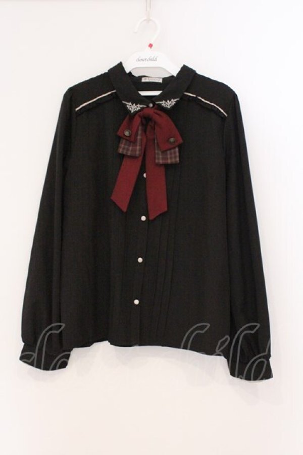 画像1: axes femme / リボンセットブラウス L クロ O-26-03-21-103-AX-BL-IG-OS (1)