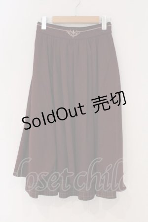 画像: axes femme / 裾切替タックスカート F ワイン O-26-03-21-104-AX-SK-IG-ZT407