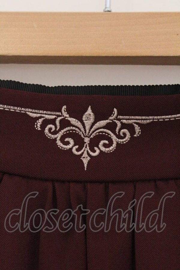 画像2: axes femme / 裾切替タックスカート F ワイン O-26-03-21-104-AX-SK-IG-OS (2)