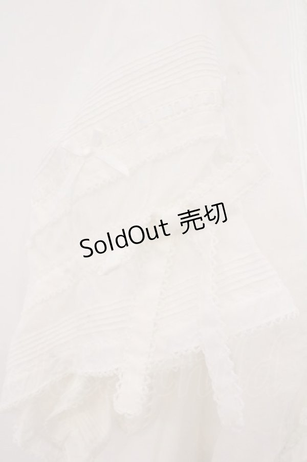 画像4: PINK HOUSE / ローンフリルはしごリボン半袖ブラウス【お直しあり】  シロ O-26-03-21-009-LO-BL-IG-OS (4)