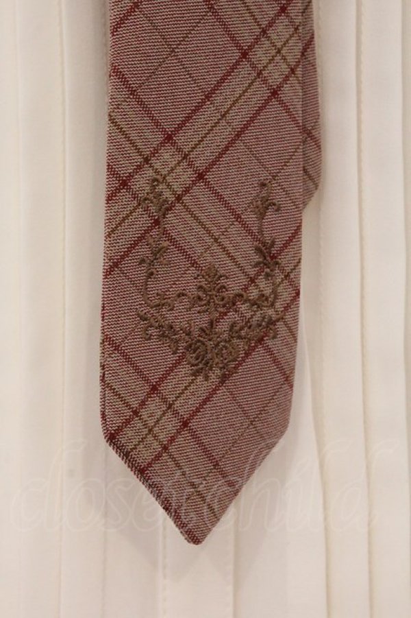 画像3: axes femme / チェック柄ネクタイ付ブラウス F オフシロ O-26-03-21-105-AX-BL-IG-OS (3)