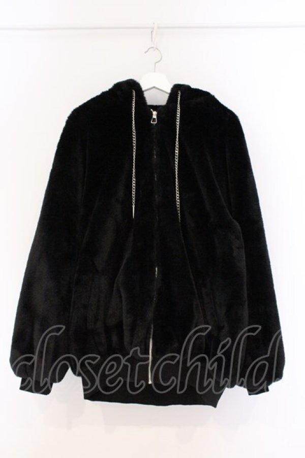 画像1: DimMoire / BABY SHEEPファーパーカー  ブラック O-26-03-21-107-0-CO-IG-OS (1)