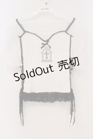 画像: DimMoire / Gothicチュールトップス  シロ×クロ O-26-03-21-108-0-TO-IG-OS