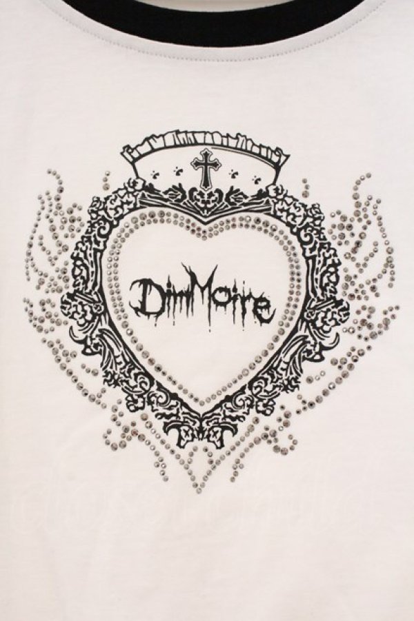 画像2: DimMoire / ラインストーンHeartCoreミニT  シロ×クロ O-26-03-21-109-0-TO-IG-OS (2)