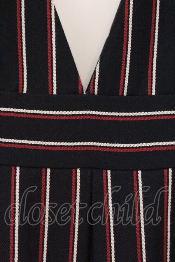 画像2: MILK / レジメンタルジャンパースカート  ネイビー O-26-03-21-119-ML-OP-IG-OS (2)