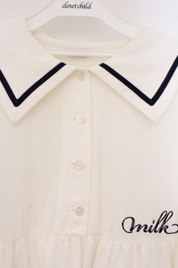 画像2: MILK / Sailorティアードワンピース  シロ O-26-03-21-121-ML-OP-IG-OS (2)