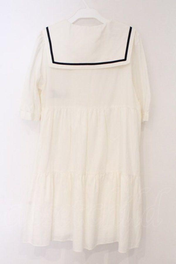 画像4: MILK / Sailorティアードワンピース  シロ O-26-03-21-121-ML-OP-IG-OS (4)