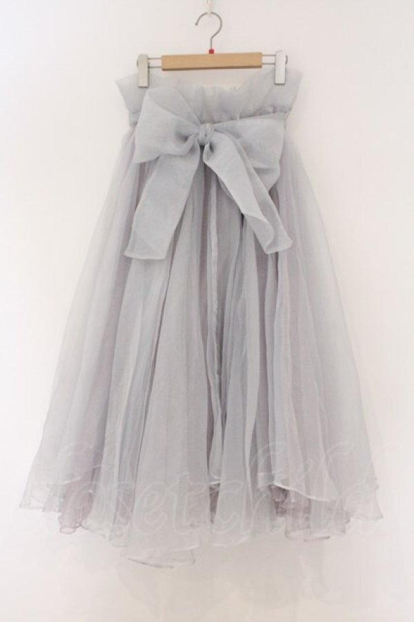 画像1: LA BELLE ETUDE / Odette オーガンジースカート  ミントグレー O-26-03-21-125-GO-SK-IG-OS (1)