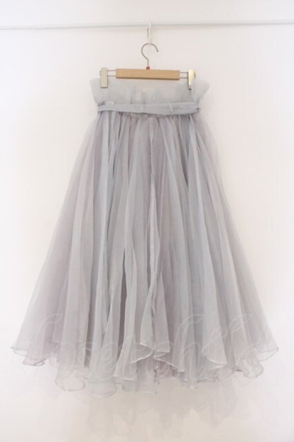 画像4: LA BELLE ETUDE / Odette オーガンジースカート  ミントグレー O-26-03-21-125-GO-SK-IG-OS (4)