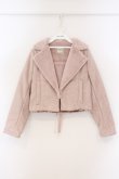 画像1: EAT ME / BACKレースアップフェイクムートンジャケット  ピンク O-26-03-21-126-LO-JA-IG-OS (1)