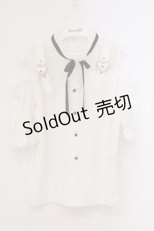 画像: Rojita / ハートバックルレース切替テレコトップス  シロ O-26-03-21-012-LO-TO-IG-OS