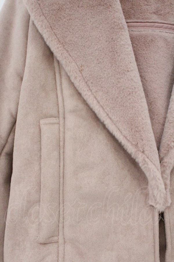 画像2: EAT ME / BACKレースアップフェイクムートンジャケット  ピンク O-26-03-21-126-LO-JA-IG-OS (2)