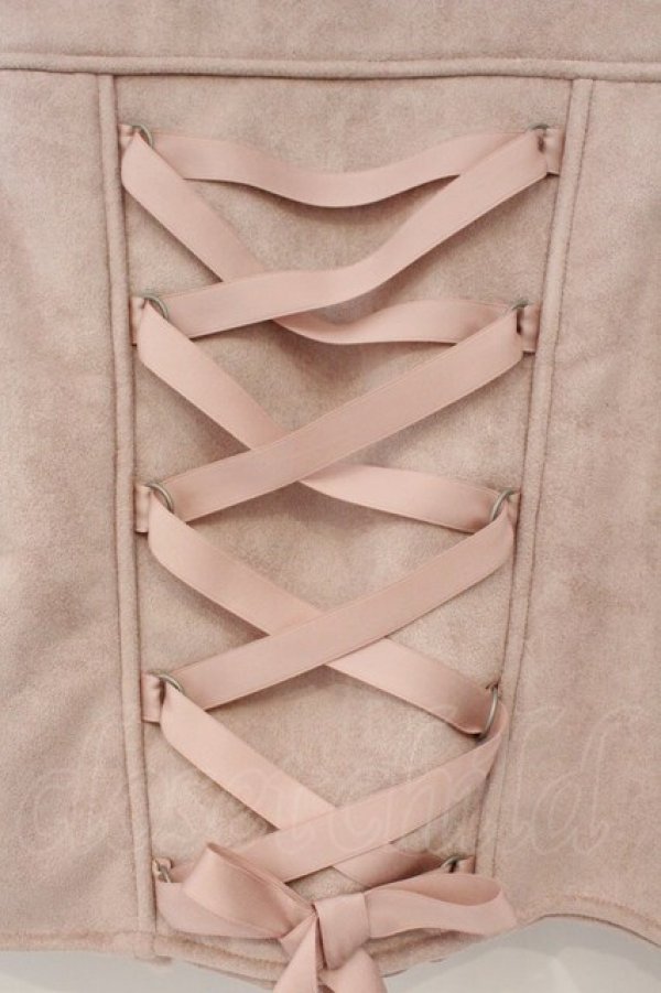 画像4: EAT ME / BACKレースアップフェイクムートンジャケット  ピンク O-26-03-21-126-LO-JA-IG-OS (4)