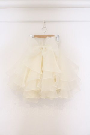 画像: LA BELLE ETUDE / Odette MINI ボリューオーガンジースカート  アイボリー O-26-03-21-127-GO-SK-IG-OS