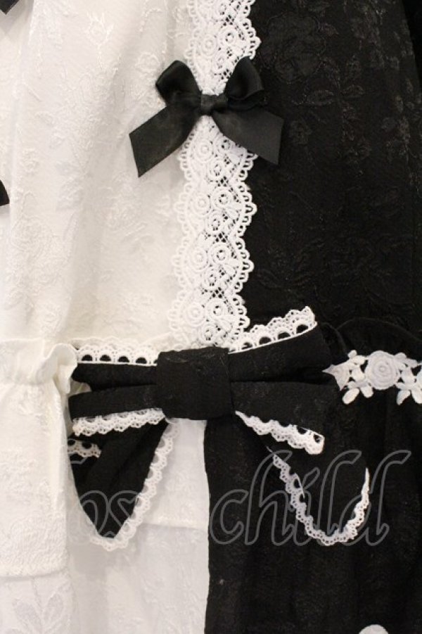 画像4: Chalmiere / ブリリアントローズジャンパースカート  クロ×シロ O-26-03-21-131-0-OP-IG-OS (4)